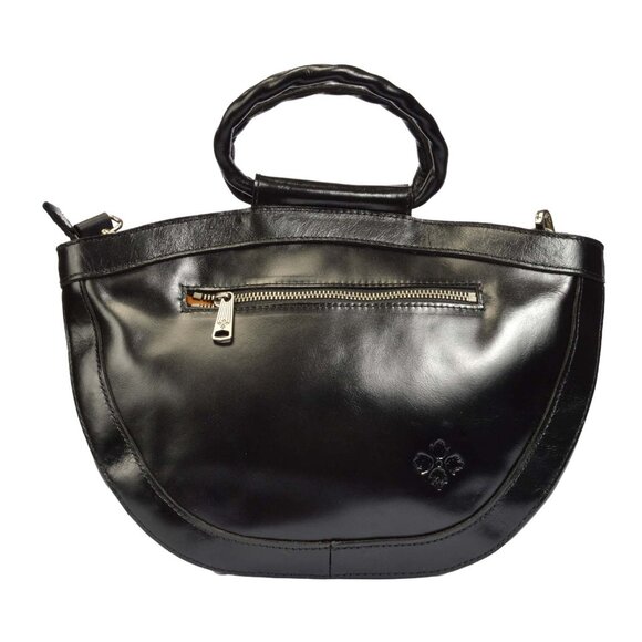 PATRICIA NASH OSSI WOVEN SATCHEL BLACK (SHOULDER STRAP ADDED) - Picture 8 of 15